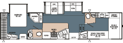 Chaparral 340QBS floor plan
