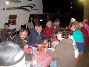 Evening potluck at get together