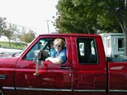 Louise Tuller and her FORD truck