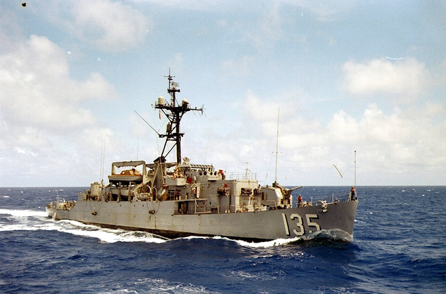 USS Weiss at sea off Vietnam