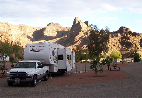 Our home at River Island State Park in Arizona